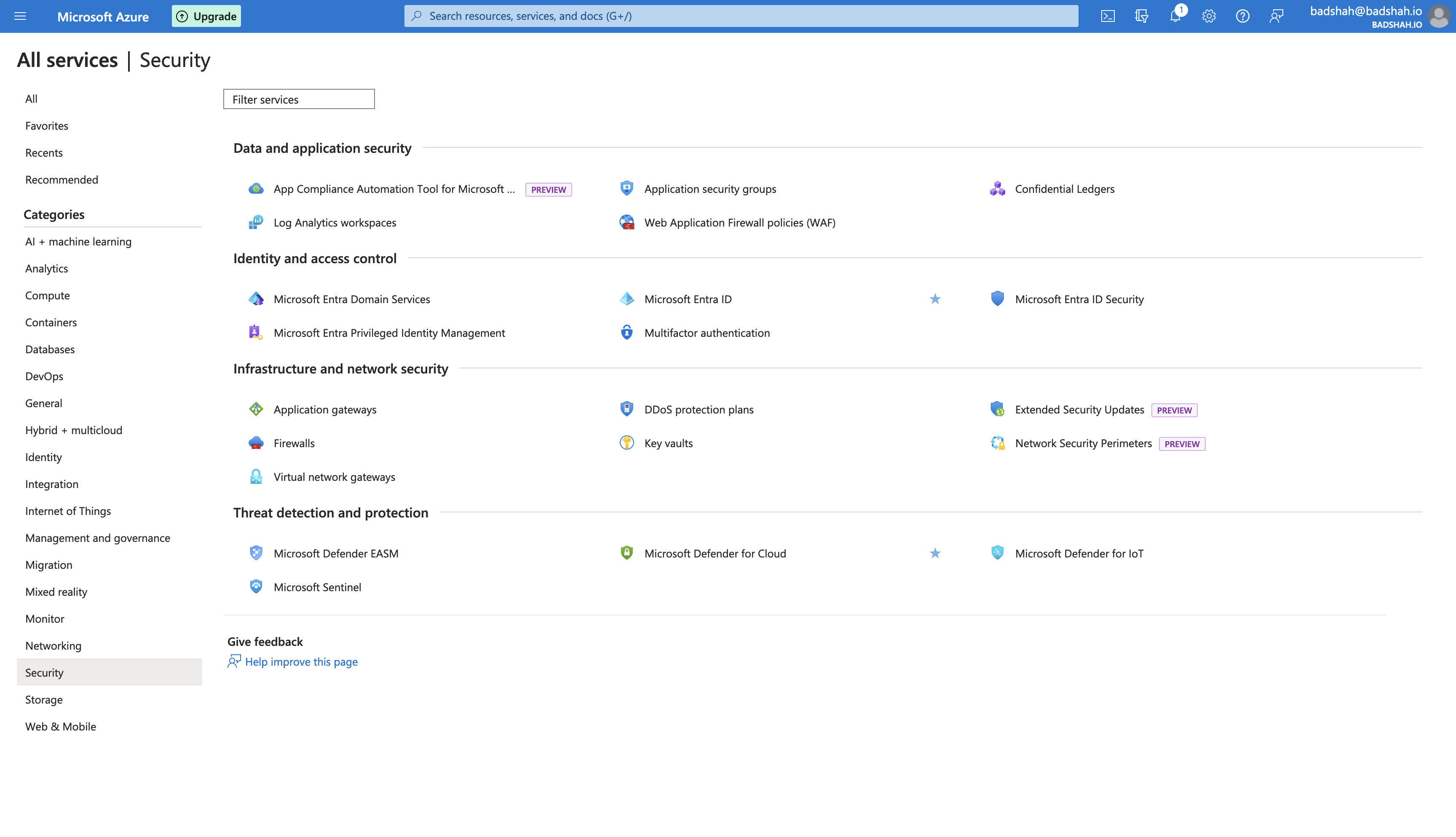 Azure Security Services