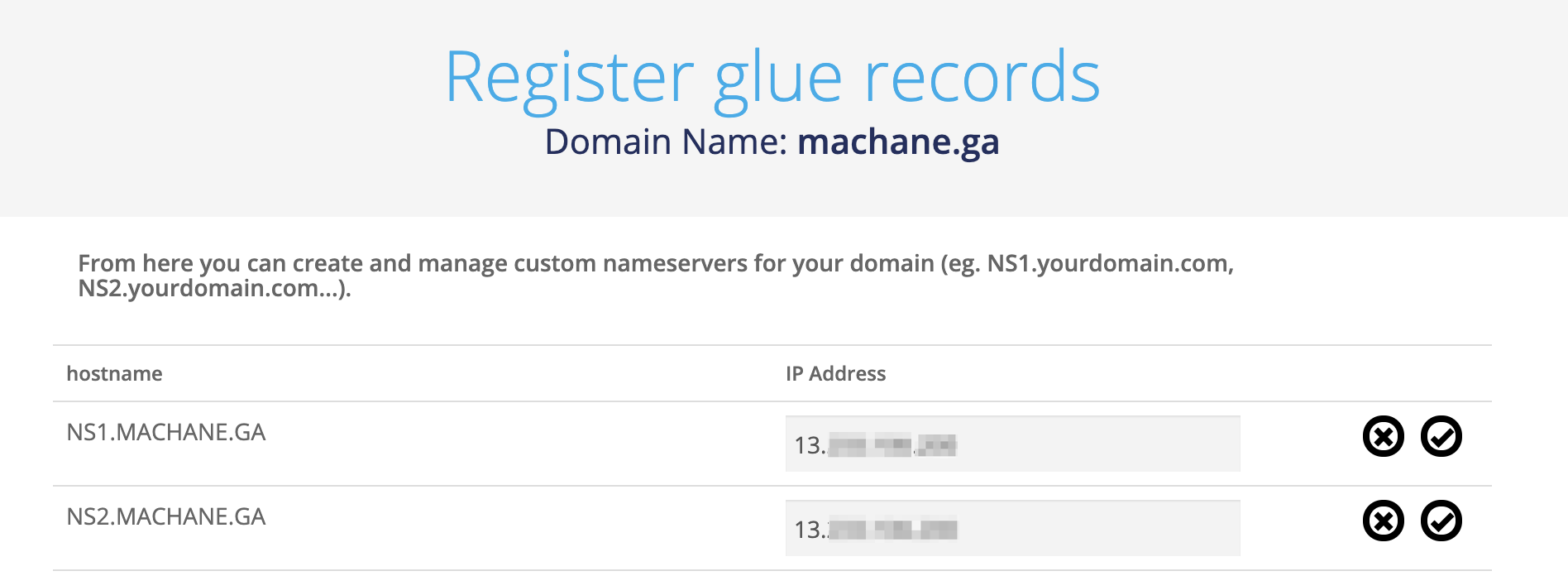 Glue records Glue records