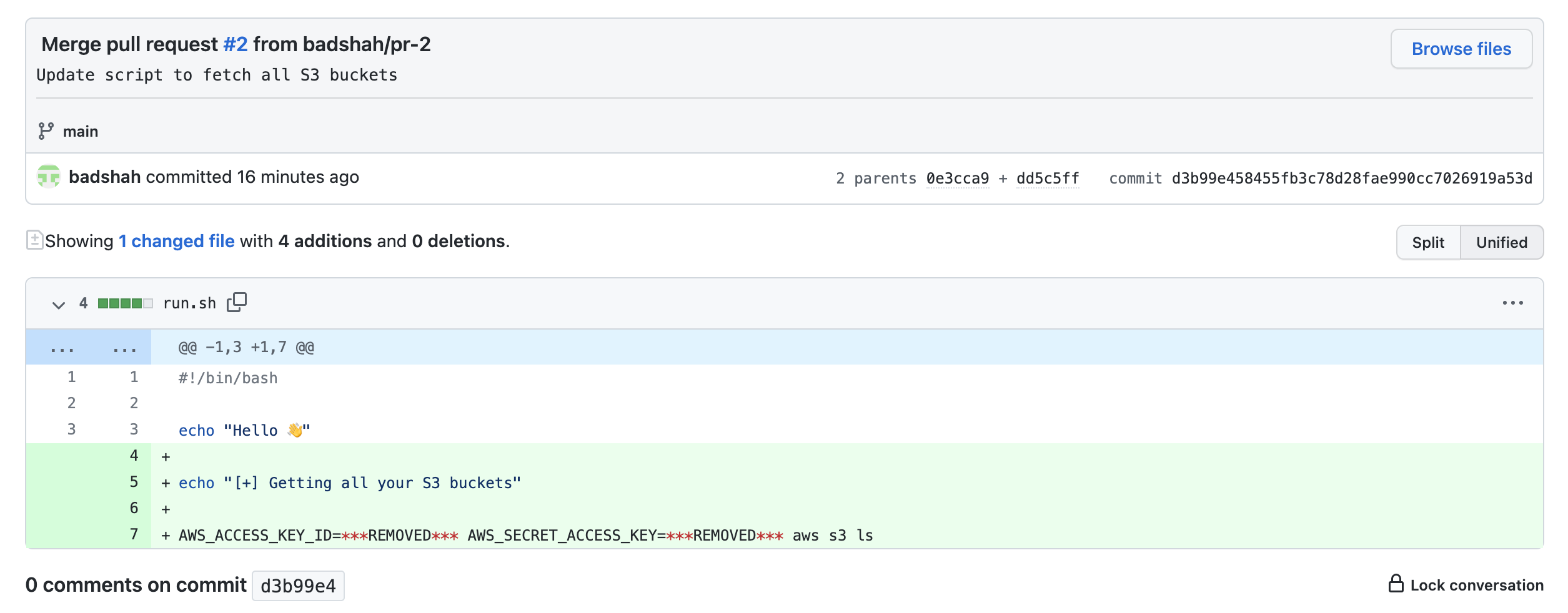 Checking git history from GitHub